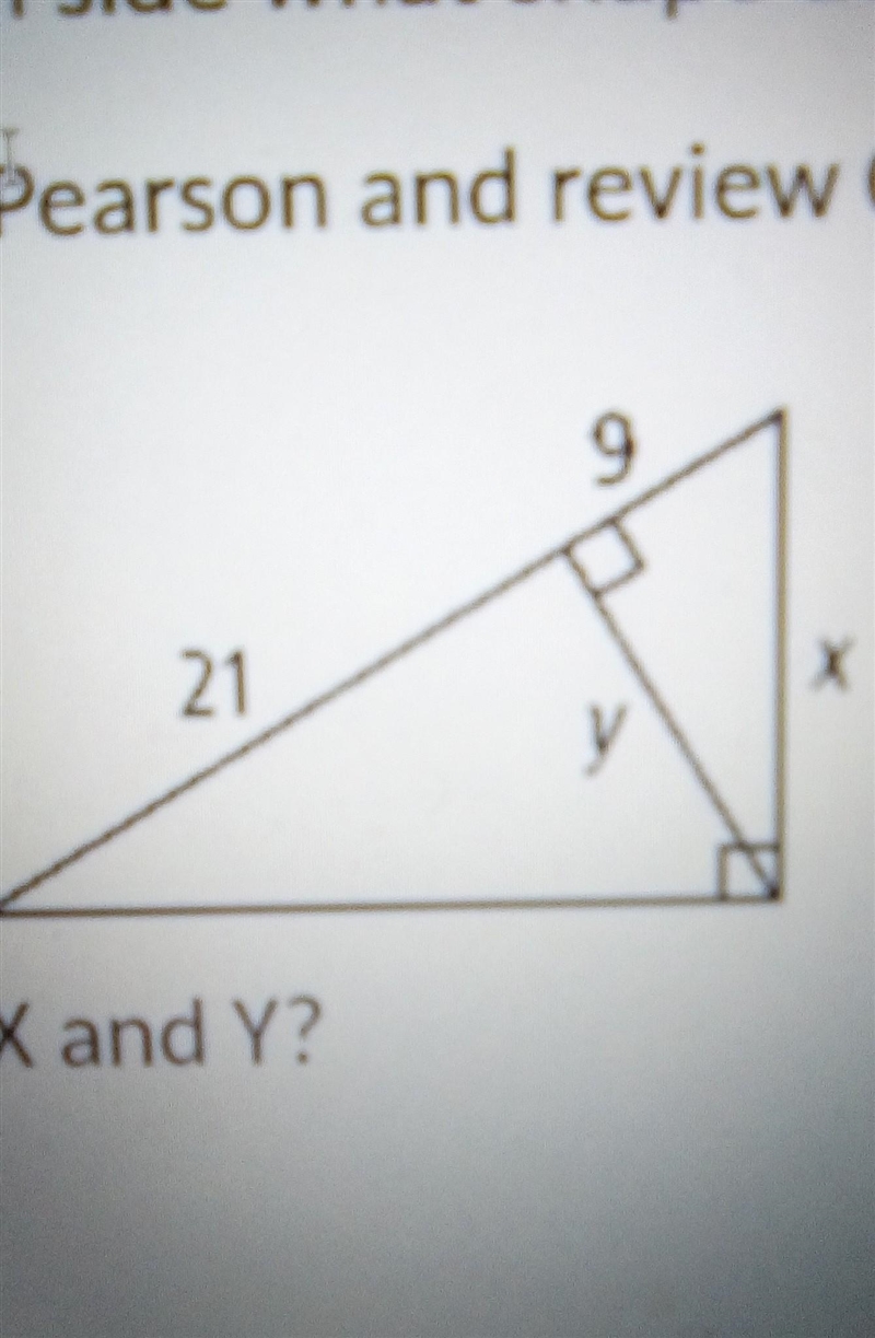 Find X and Y from the given picture ​-example-1