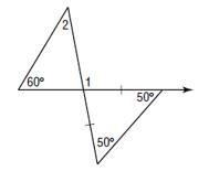 Find the measure of angle 1. a. 95 b. 100 d. 105-example-1