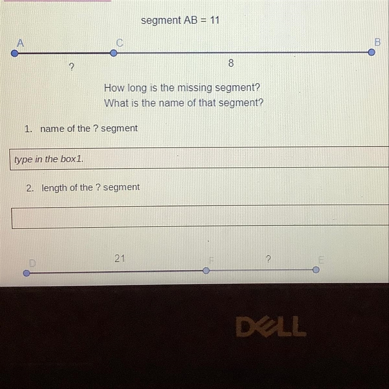 How long is the missing segment ? What is the name of that segment ?-example-1