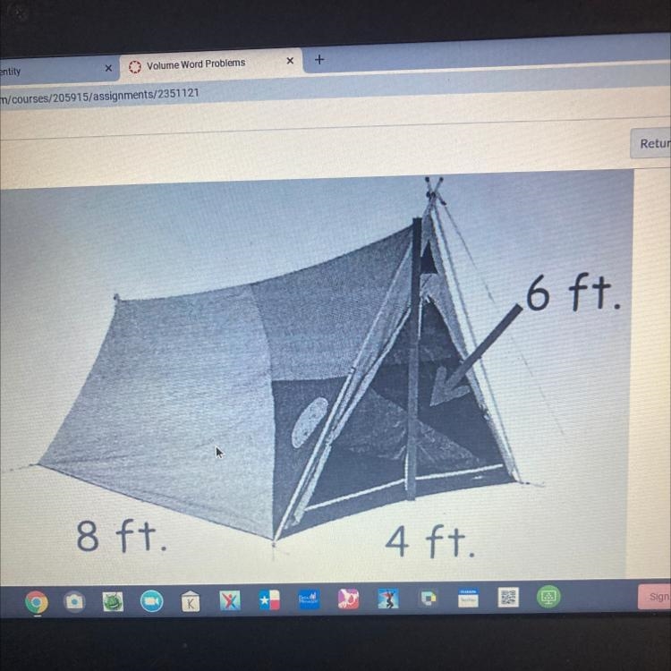 What is the volume of the tent?-example-1