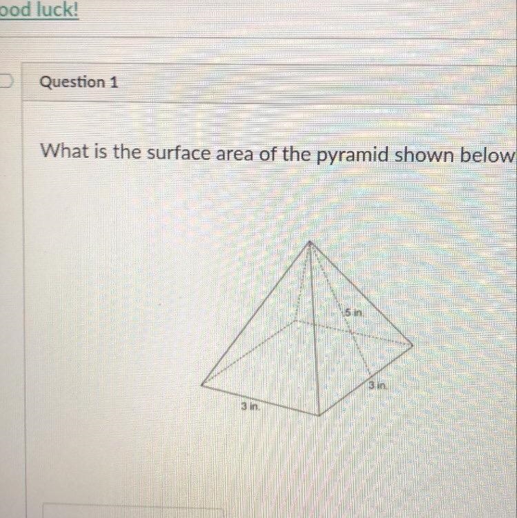 What is the surface area of the pyramid shown below?-example-1