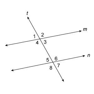 Lines m and n are parallel. Which angles are supplementary to ∠4? Select each correct-example-1