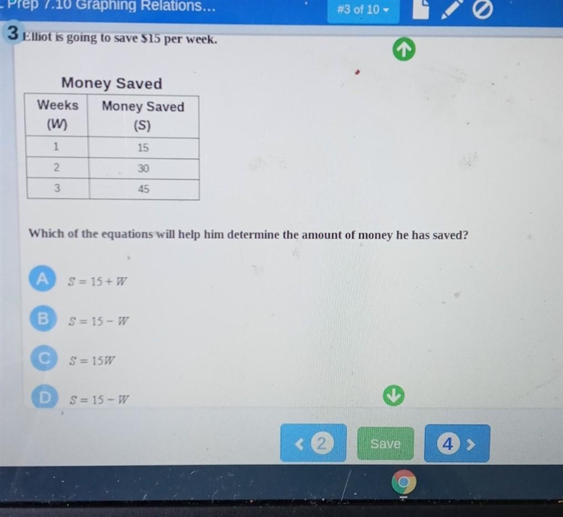 Elliot is going to save $15 per week ​-example-1