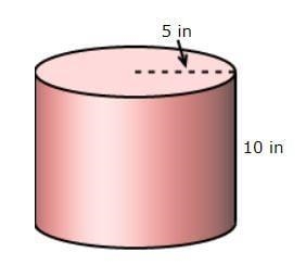 Find the surface area of the cylinder in terms of π-example-1