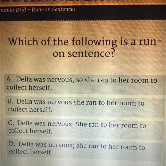 Which of the following is a the following is a run on sentence-example-1