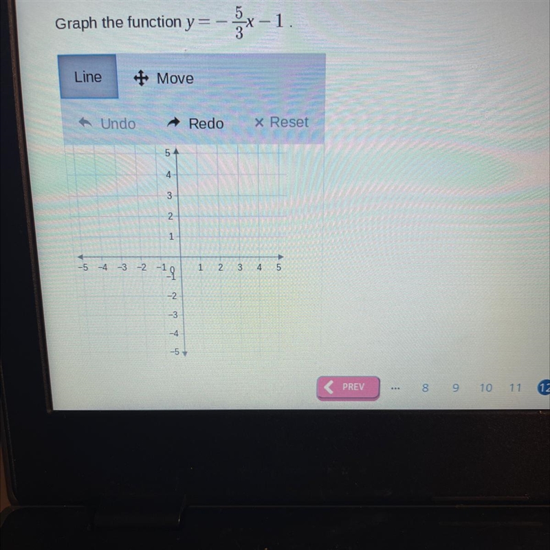 Graph the function y = - 5/3x - 1-example-1