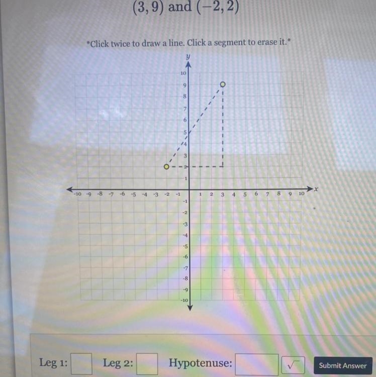 Find the distance between the two points in simplest radical form. Pleasee answer-example-1