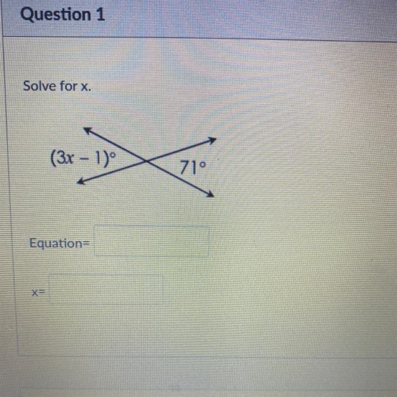 Solve for x (3x-1) 71-example-1