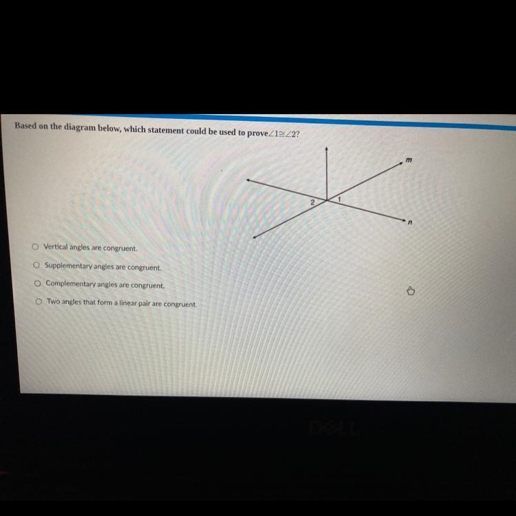 Based on the statment, below which statement could be used to prove <1=<2? vertical-example-1