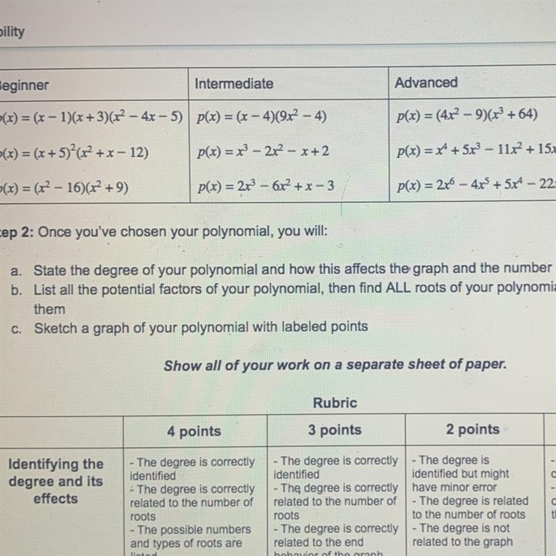 For a-b, what would the answers be with the equation: p(x)=x^3-2x^2-x+2-example-1