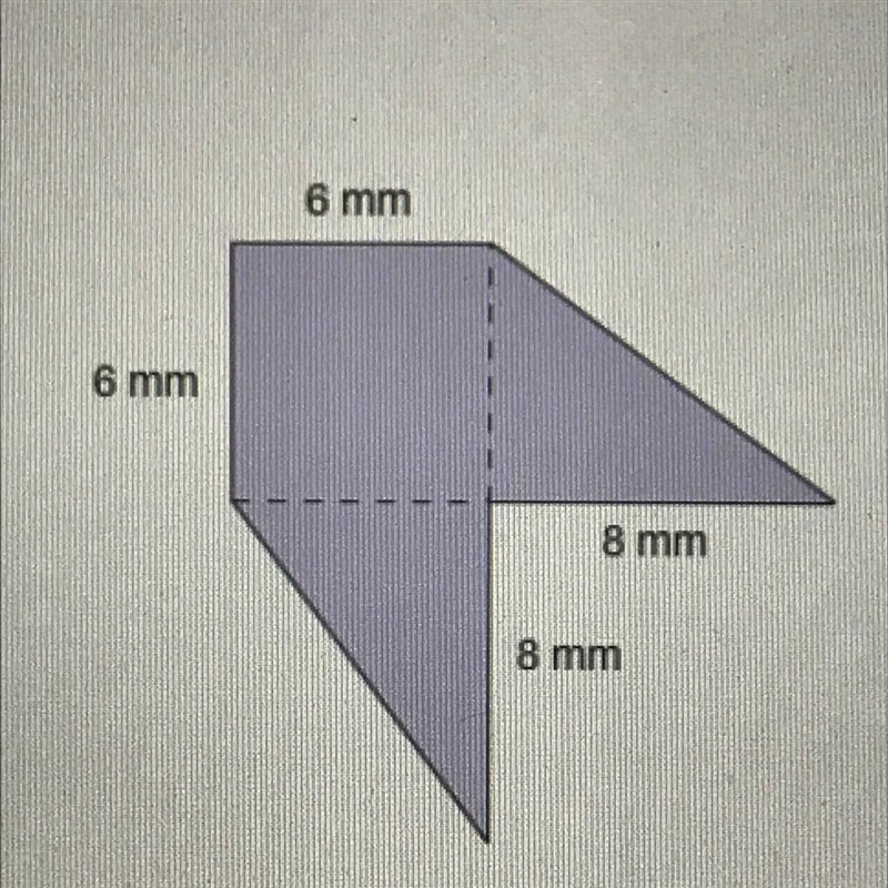 What is the area of the figure. 6mm 6mm 8mm 8mm please hurry-example-1