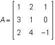 A triangle is located on a three-dimensional coordinate plane. Matrix A shows the-example-1