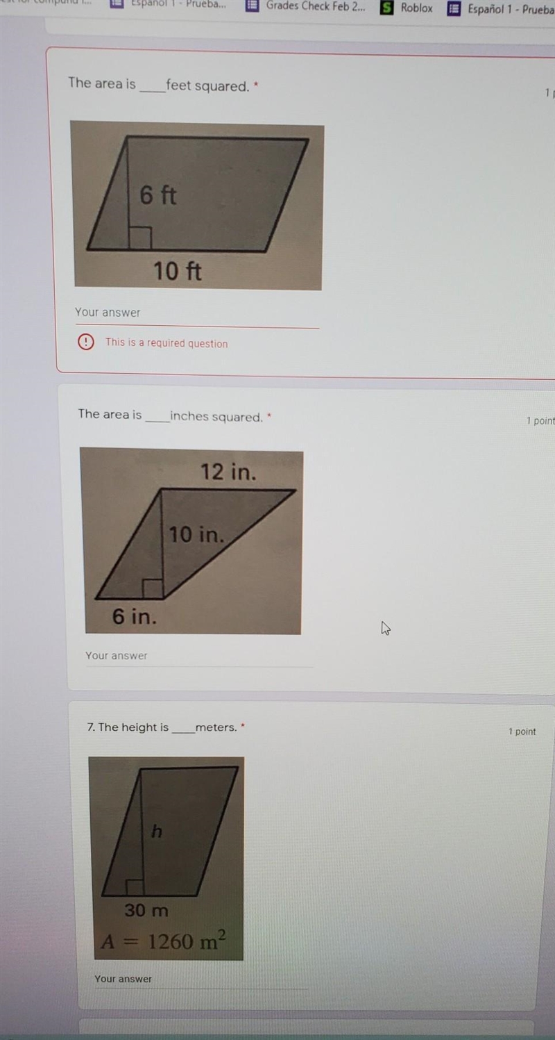 Pls help area for the first 2 height for the third​-example-1