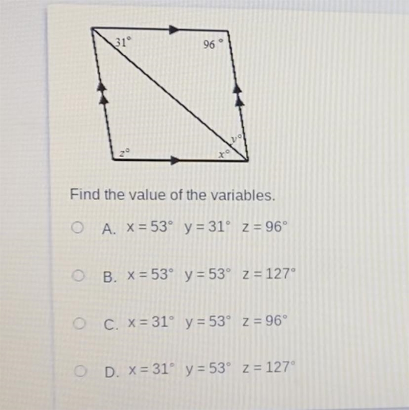 Find the value of the variables.-example-1