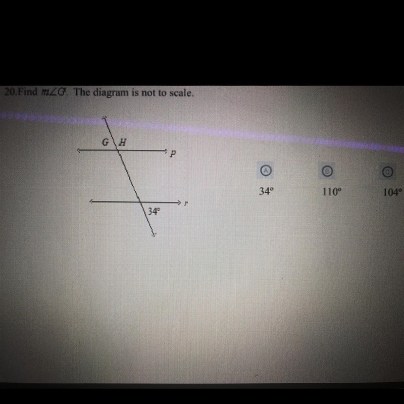 Find mZG The diagram is not to scale.-example-1