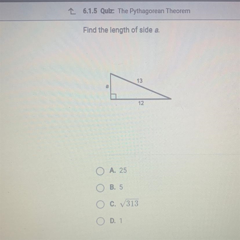 Find the length of side a.-example-1