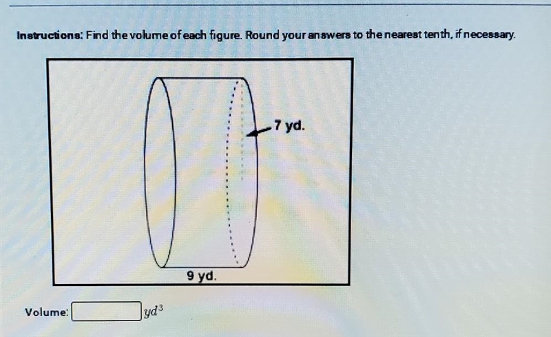 Find the volume of each figure. Round your answers to the nearest tenth, if necessary-example-1