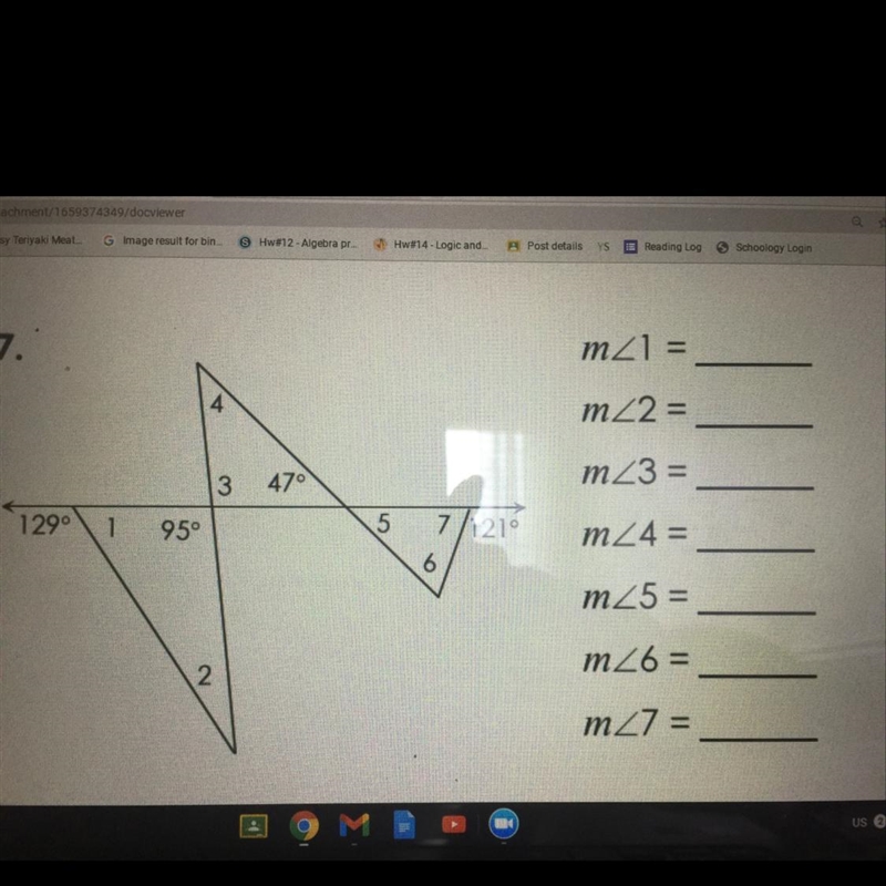 PLS HELP MY HWS DUE IN 20 MINS AND PLS SHOW WORK TY find all missing angles m<1: m-example-1