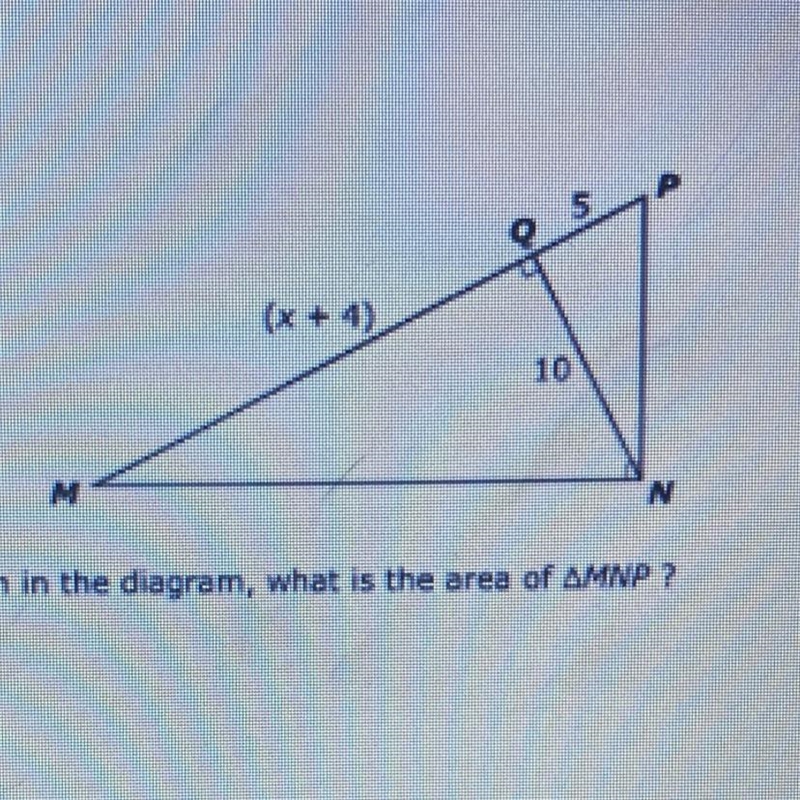 Based on the information in the diagram, what is the area of AMNP ? 125 100 075 0105-example-1