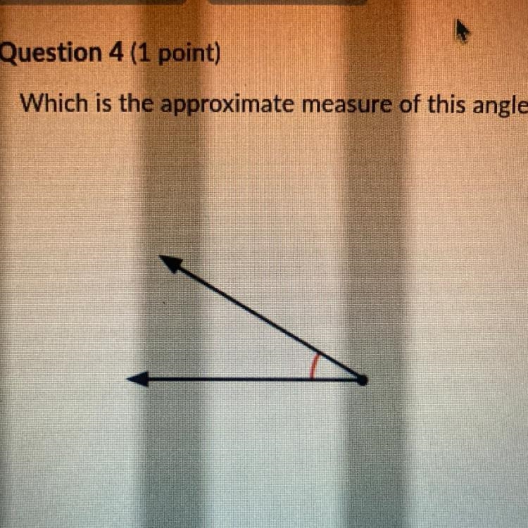 Which is the approximate measure of this angle?-example-1