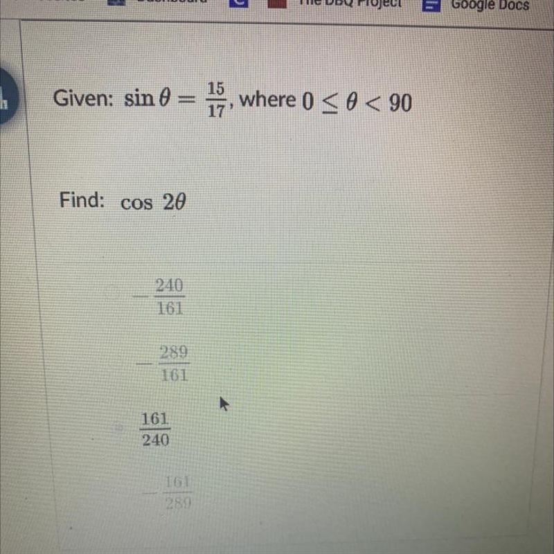 Double and half angle identities?-example-1