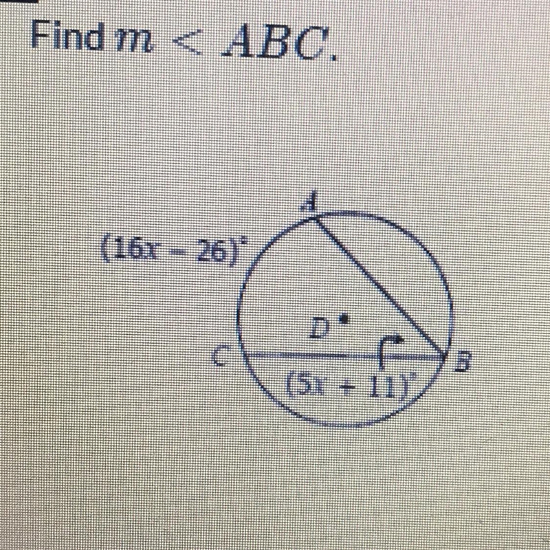 Help me plssss Find m < ABC.-example-1