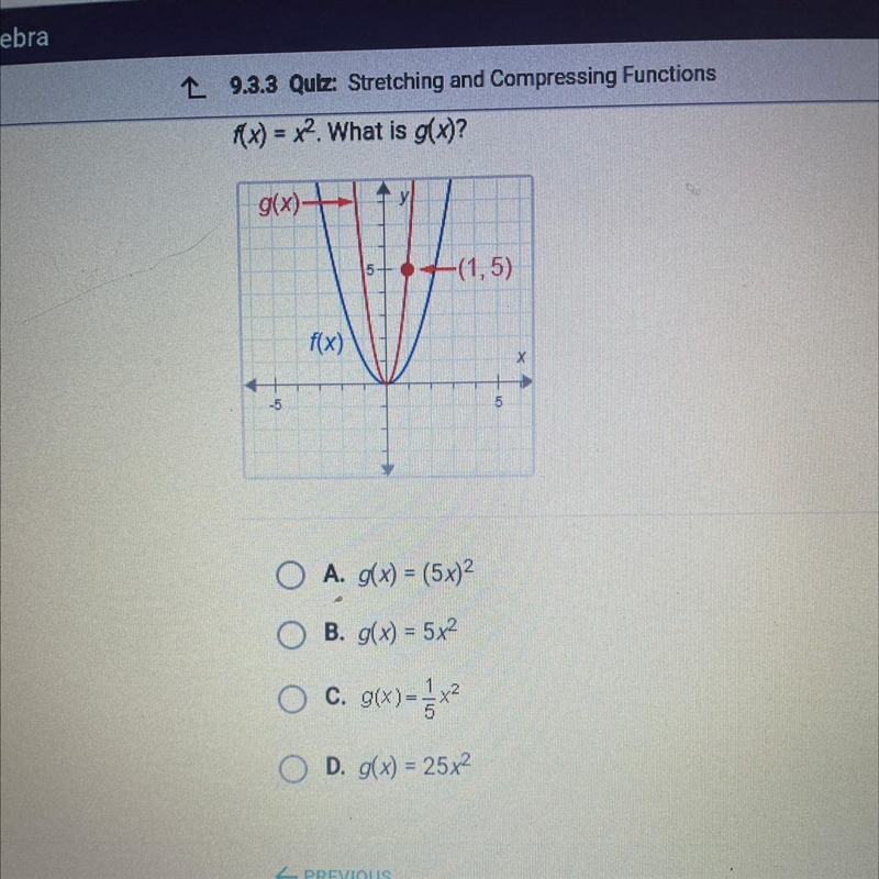 F(x) = x^2. What is g(x)?-example-1