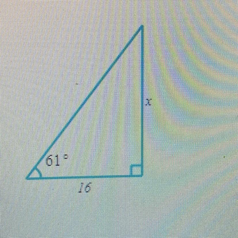 Solve for x in the triangle. Round your answer to the nearest tenth.-example-1