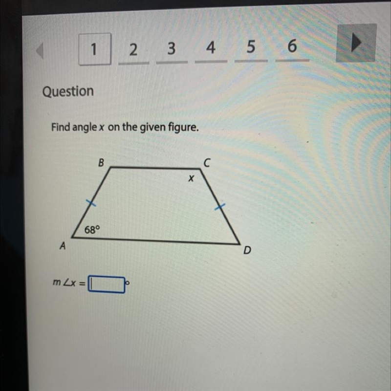 Find angle X on the given figure. m-example-1