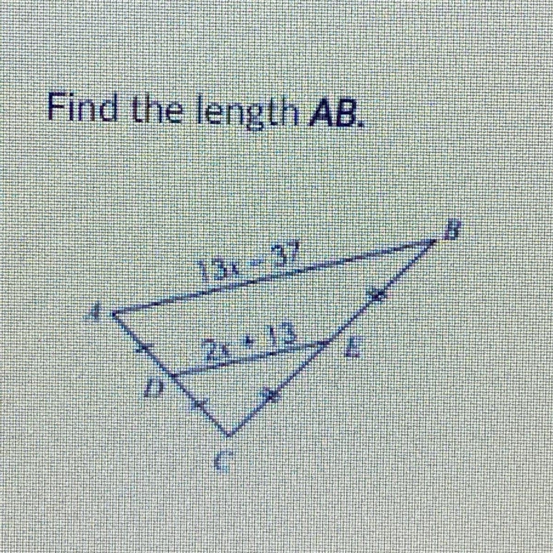 Find the length AB ?-example-1