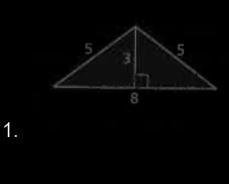 FIND THE EREA OF THE GIVEN TRIANGLE YOU MUST SHOW WORK!-example-1