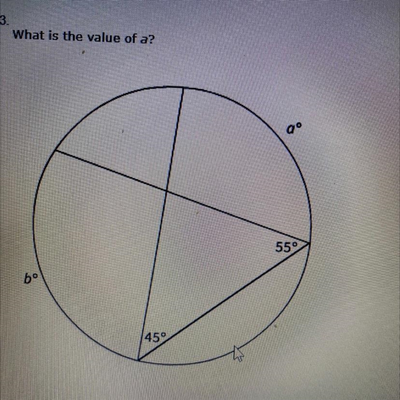 What is the value of a? A.50 B.90 C.27.5 D.45-example-1