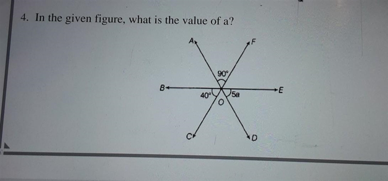 What is the value of a in the given figure​-example-1