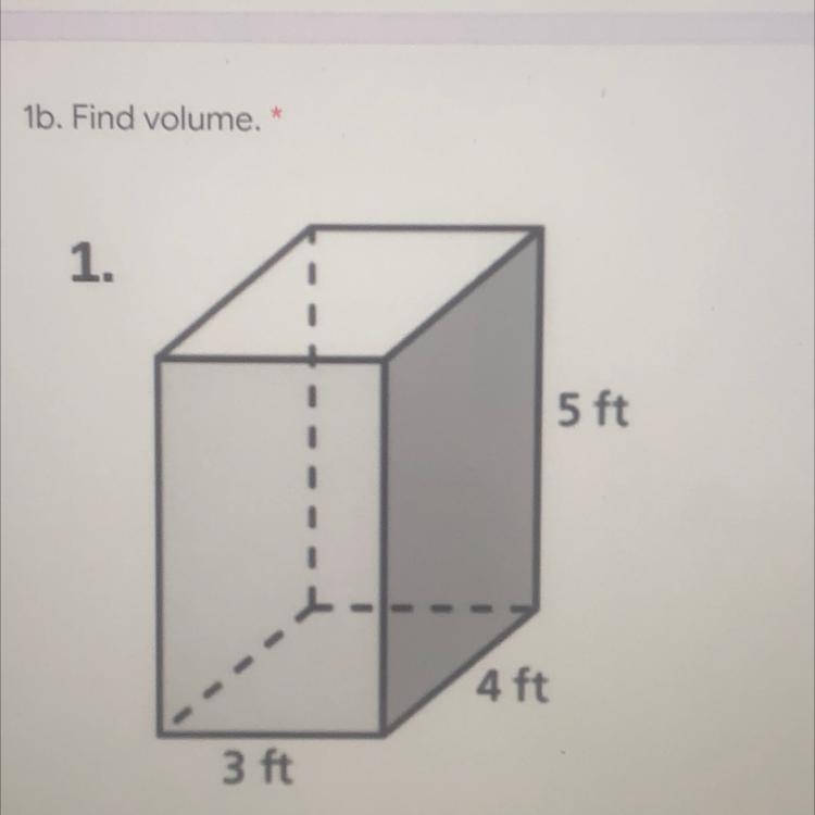 Find volume. 5 ft, 4 ft, 3 ft-example-1