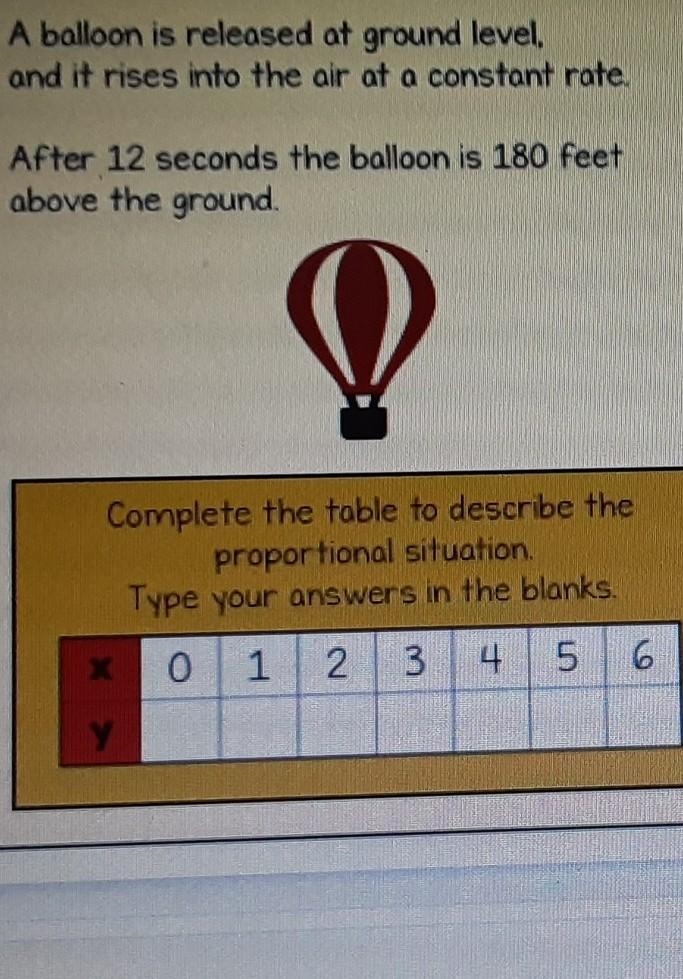 A balloon is released at ground level, and it rises into the air at a constant rate-example-1