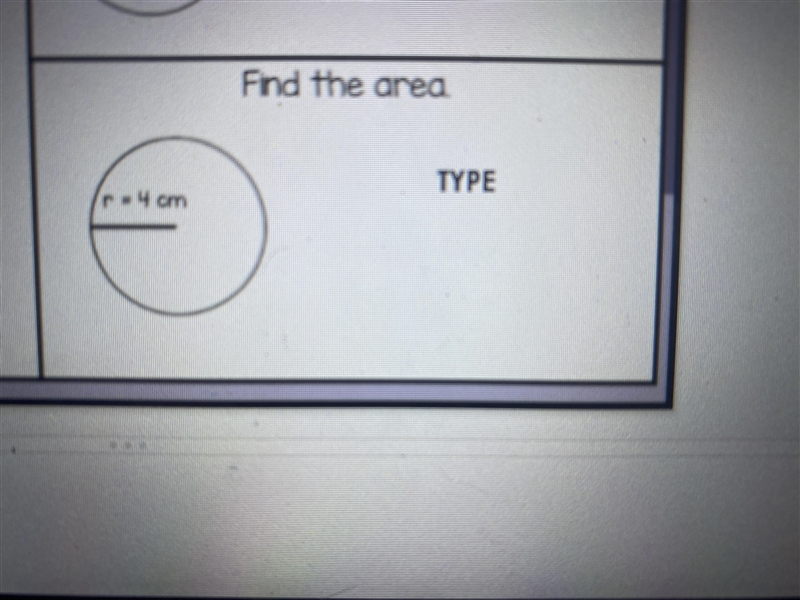 Help please. Find the area of this circle-example-1