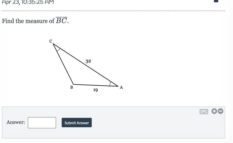 What is the measure of BC?-example-1