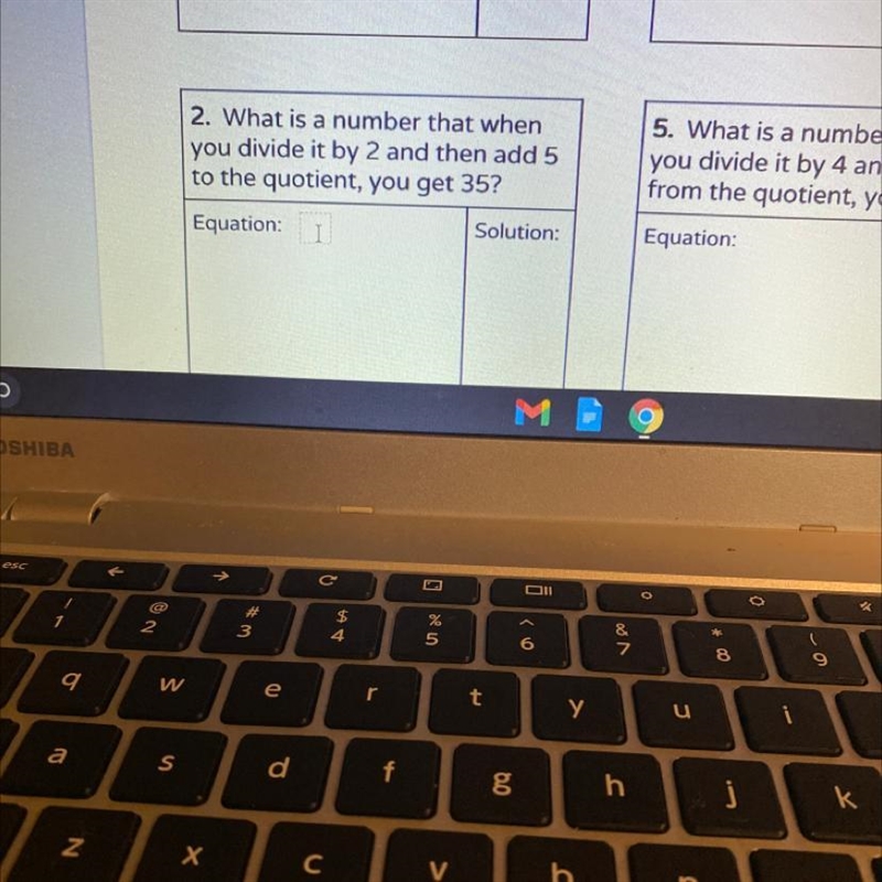 What is a number that when you divide it by 2 and then add 5 to the quotient,you get-example-1