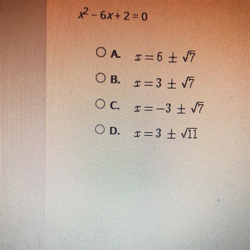 What are the solutions of this quadratic equation? 25 points-example-1