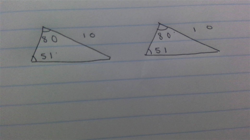 True or false!!!the triangle show below must be congruent-example-1