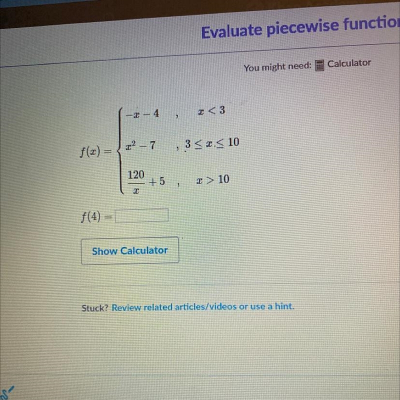 Help!!! evaluate peicewise functions-example-1