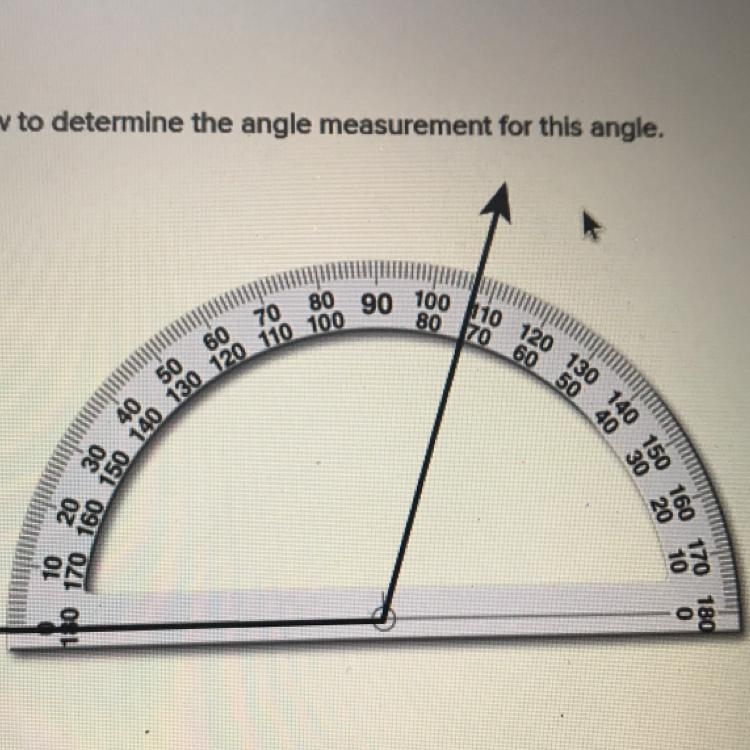 QUICK 50 POINTS!!!!! In complete sentences, explain how to determine the angle measurement-example-1