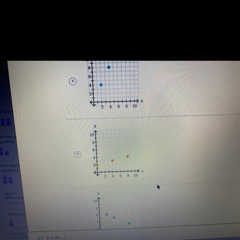 Help!!! The graph represents (x , y)- pairs that make the equation y = 2x true?-example-1