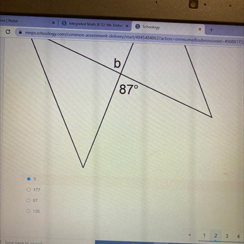 Find the measure of angle b87?? please help:)-example-1