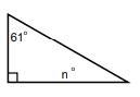 Find the measure of angle n. a 90° b 61° c 29° d 119°-example-1