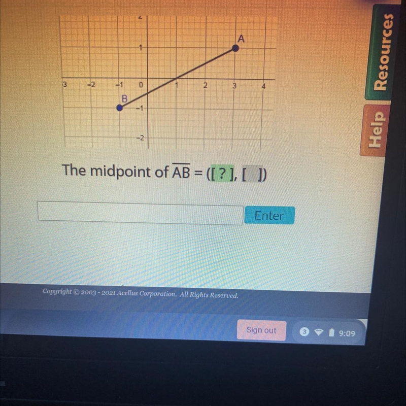 I need help on the midpoint of Ab-example-1