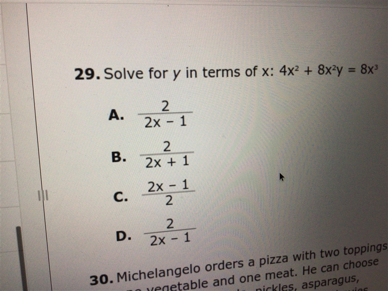 Solve for y in terms of ......-example-1