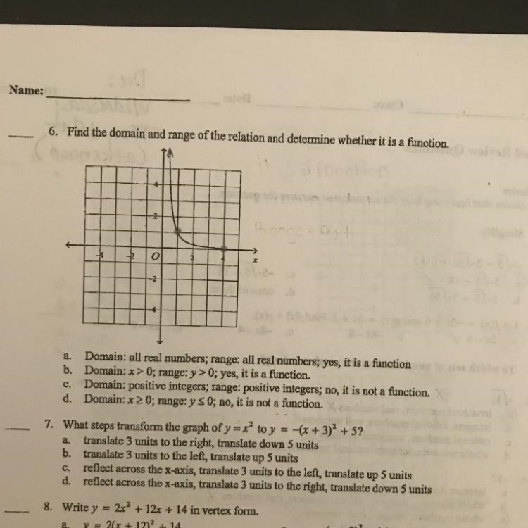 I’m confused on question 6 however I feel like the answer is B can someone check please-example-1