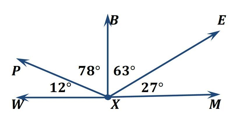 Name a pair of adjacent complementary angles:-example-1