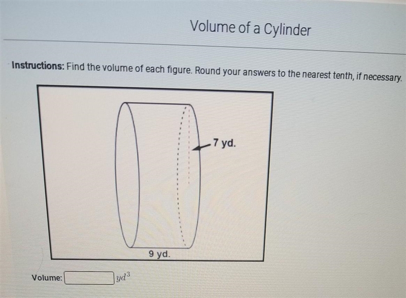 Find the volume of each figure. Round to the nearest tenth if necessary.​-example-1